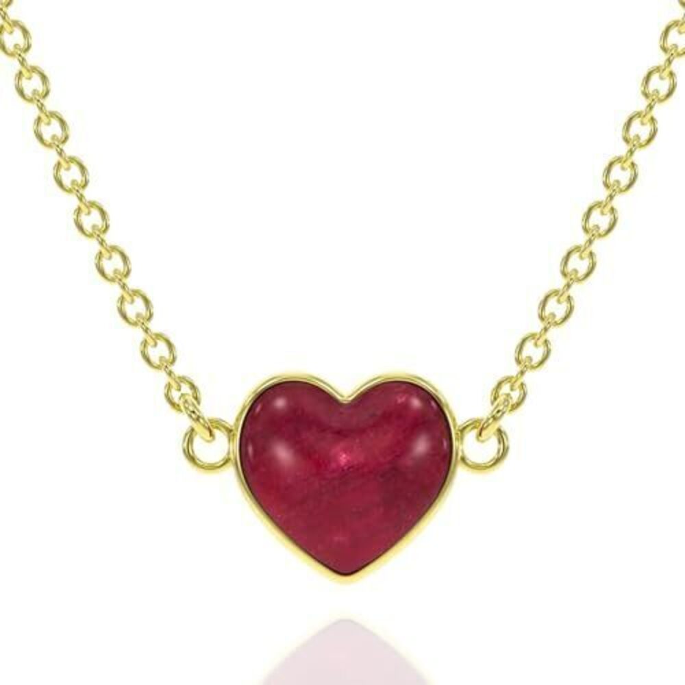 1111 Ruby Necklace , Premium Gold Heart Necklaces - Tarnish Free 18K Gold